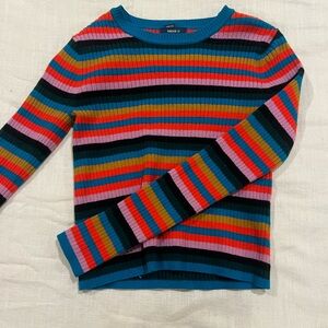 Forever 21 Multicolor Striped Crop Top